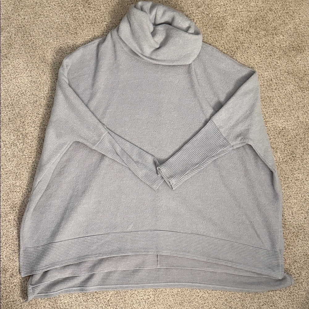 Pink Lily Light Gray Cowl Neck Sweater